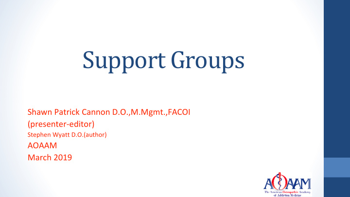 support groups