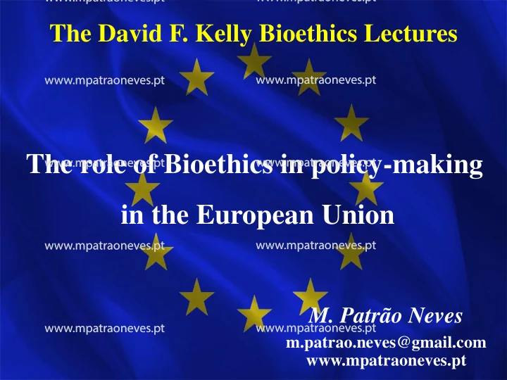 the role of bioethics in policy making