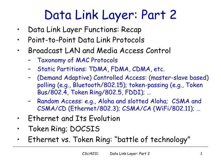 data link layer part 2