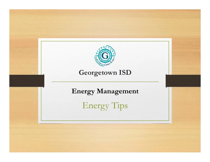 energy tips