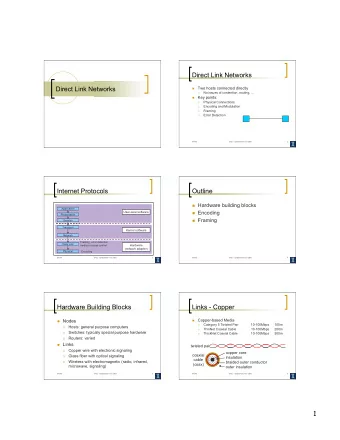 1  Links - Optical  Links - Optical  Single mode  Optical Media    Lower attenuation (longer
