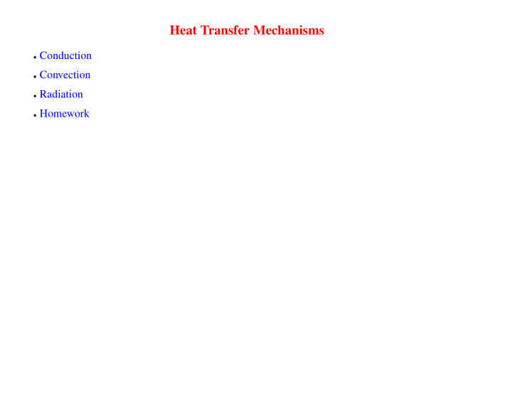 heat transfer mechanisms