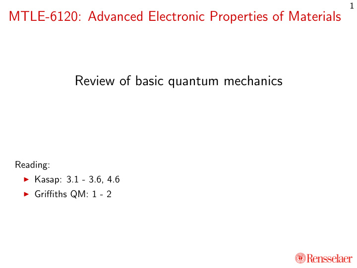 mtle 6120 advanced electronic properties of materials