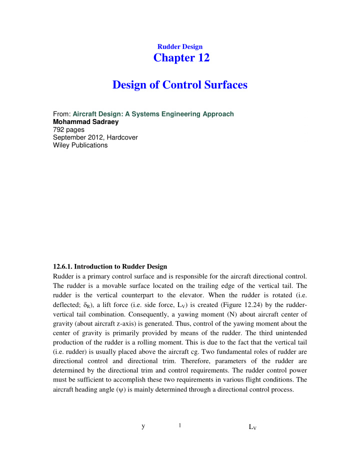 chapter 12 design of control surfaces