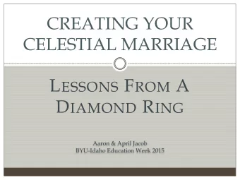 Creating Your Celestial Marriage Many years ago, after  World War II, I was  attending college.