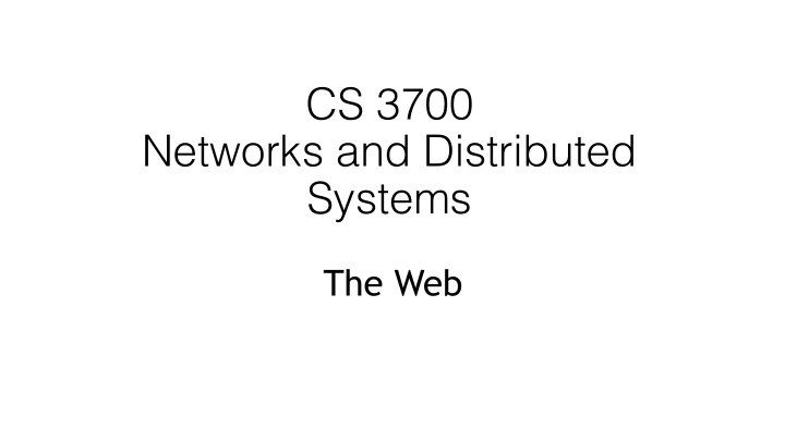 cs 3700 networks and distributed systems