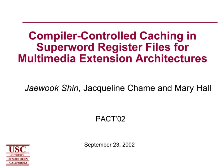 jaewook shin jacqueline chame and mary hall