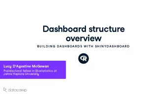 Dashboard str u ct u re o v er v ie w  BU IL D IN G  DASH BOAR D S W ITH  SH IN YDASH BOAR D L u c