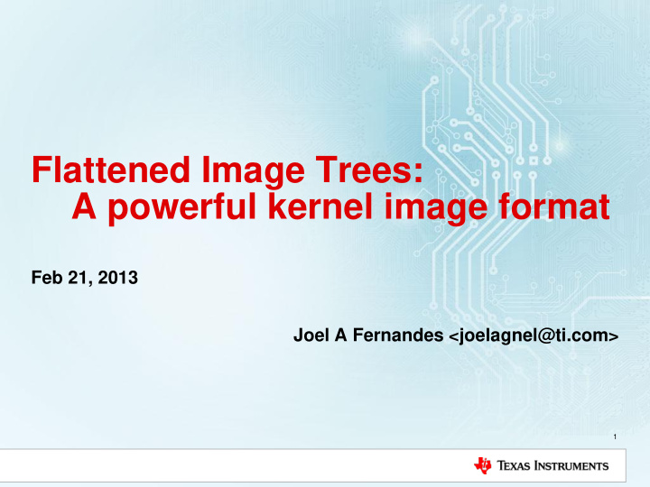 flattened image trees