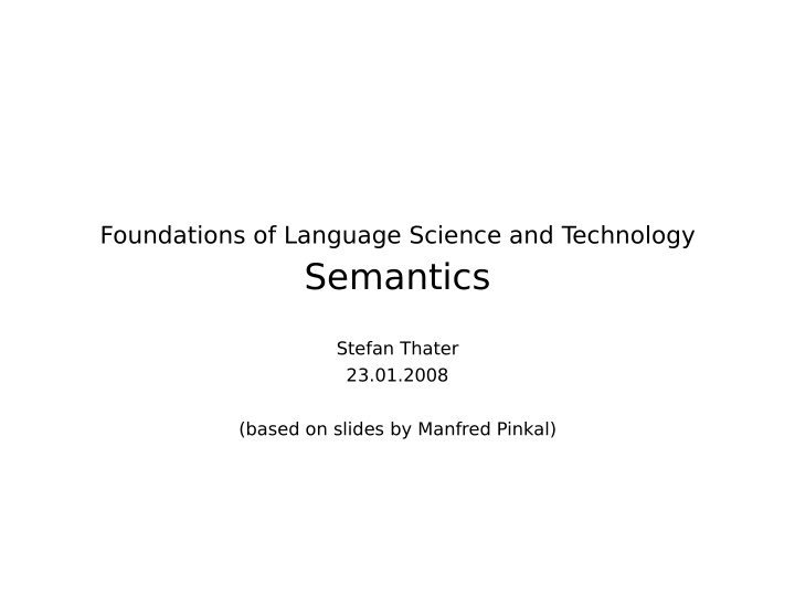 semantics