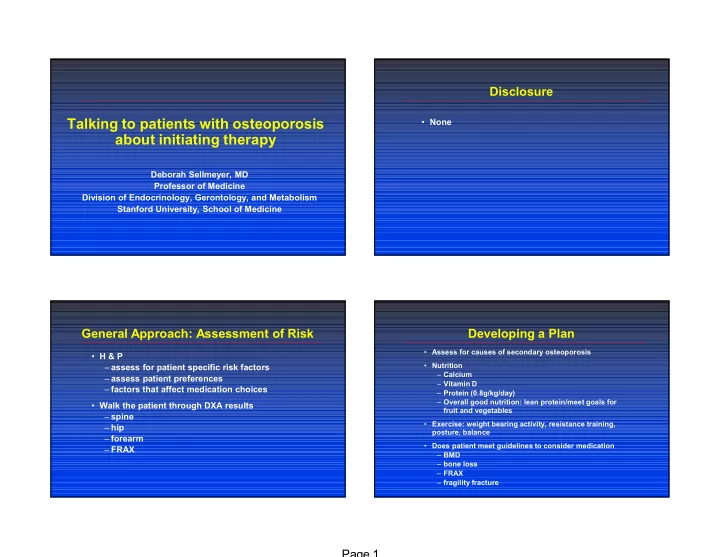 talking to patients with osteoporosis
