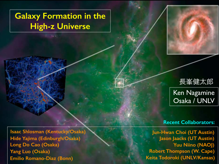 galaxy formation in the high z universe