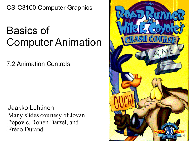 basics of computer animation