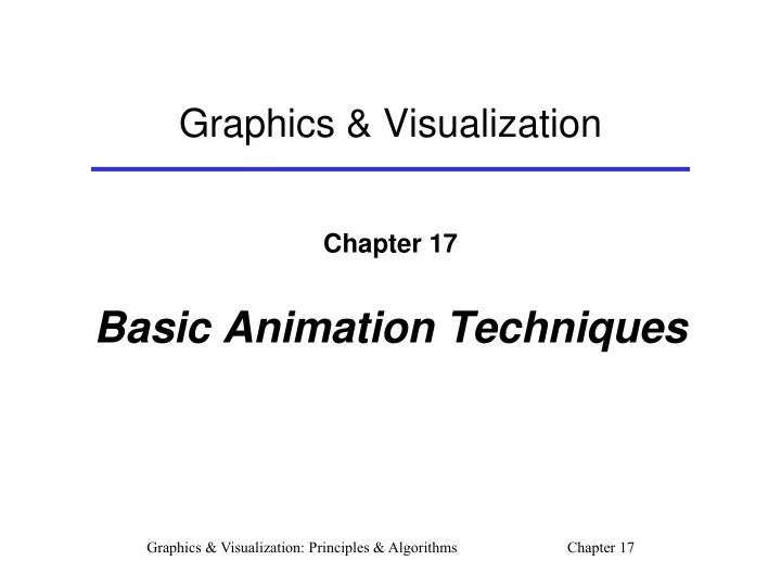 basic animation techniques