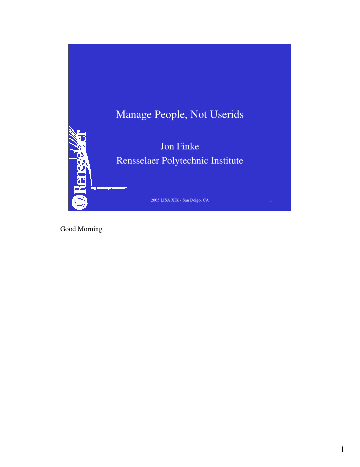 manage people not userids