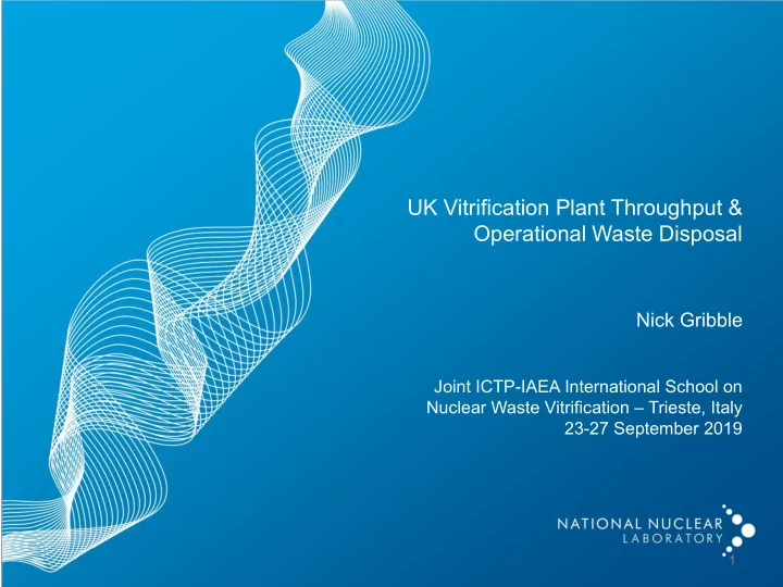 uk vitrification plant throughput