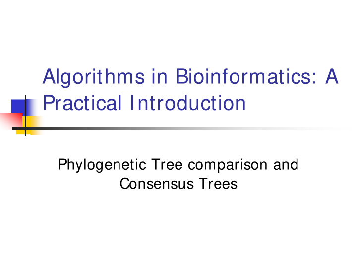 algorithms in bioinformatics a practical introduction