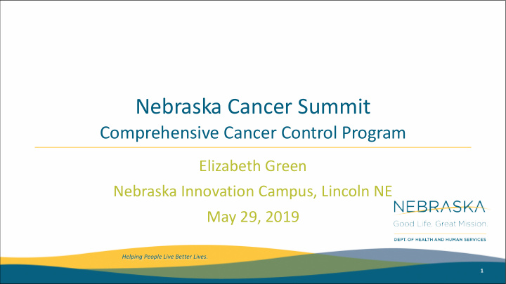 nebraska cancer summit