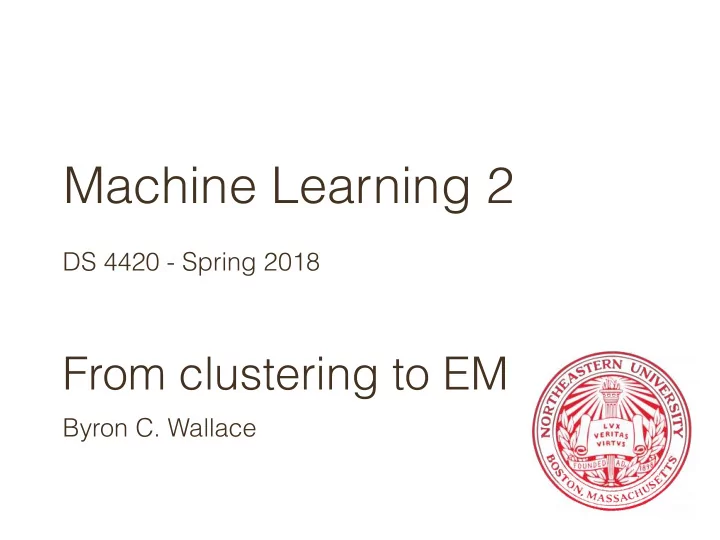 machine learning 2
