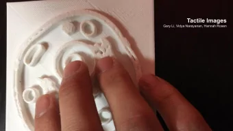 Tactile Images  Gary Li, Vidya Narayanan, Hannah Rosen  THE PROBLEM  Individuals who are blind