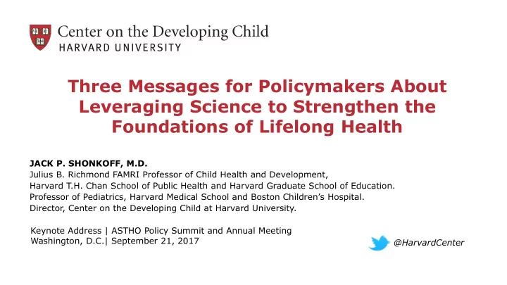 leveraging science to strengthen the