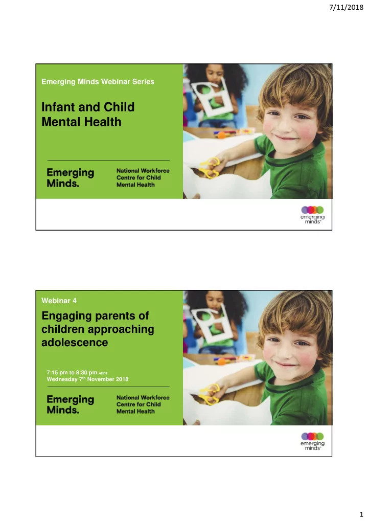 infant and child mental health
