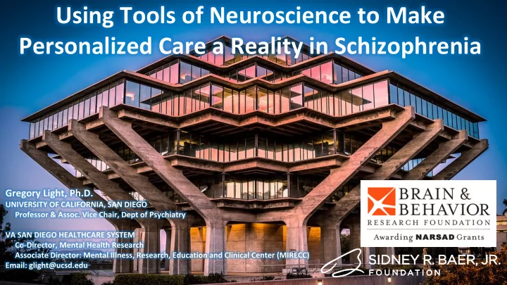using tools of neuroscience to make personalized care a