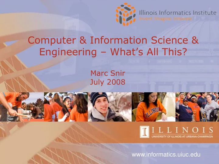 computer information science engineering what s all this