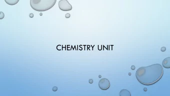 CHEMISTRY UNIT  CHAPTER 14 LESSON 1 PG. 519  CHAPTER 14 LESSON 1 VOCABULARY 1. VOLUME  THE