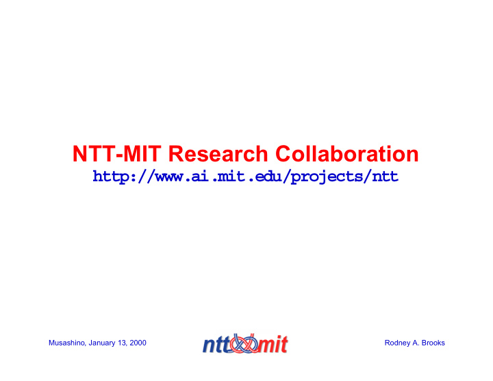 ntt mit research collaboration