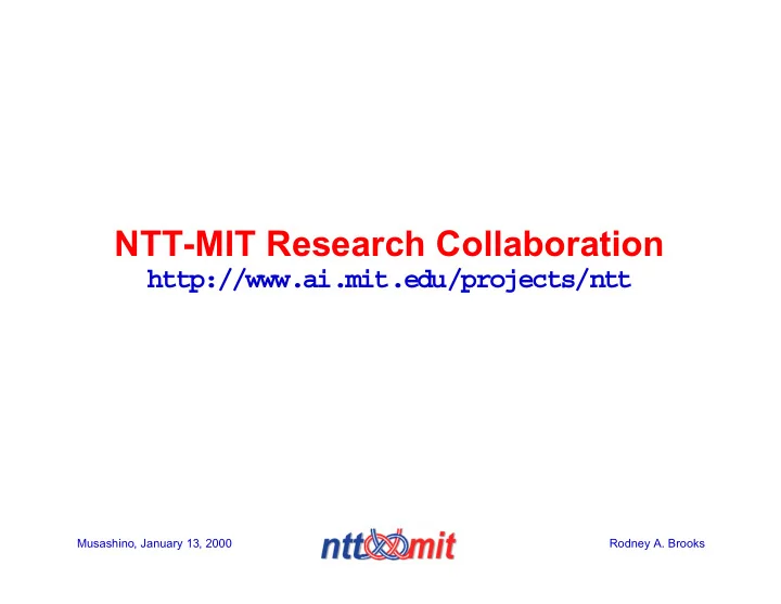 ntt mit research collaboration