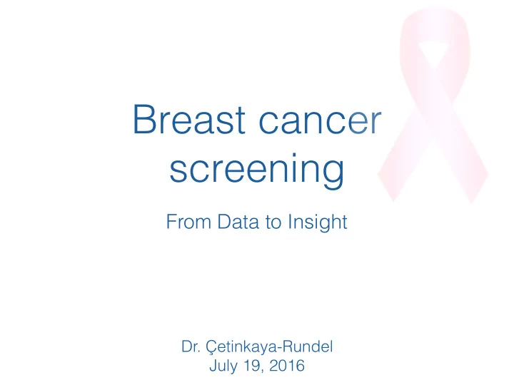 breast cancer screening