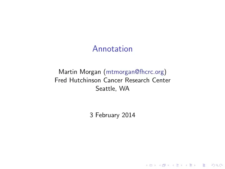 annotation