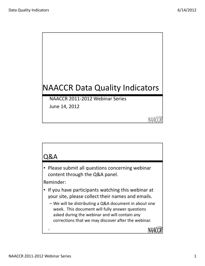 naaccr data quality indicators