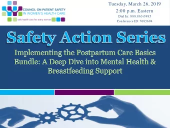 Tuesday, March 26, 2019  2:00 p.m. Eastern  Dial In: 888.863.0985  Conference ID: 7685694  Slide 1