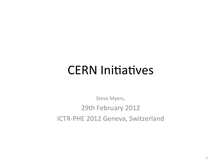 cern ini a ves