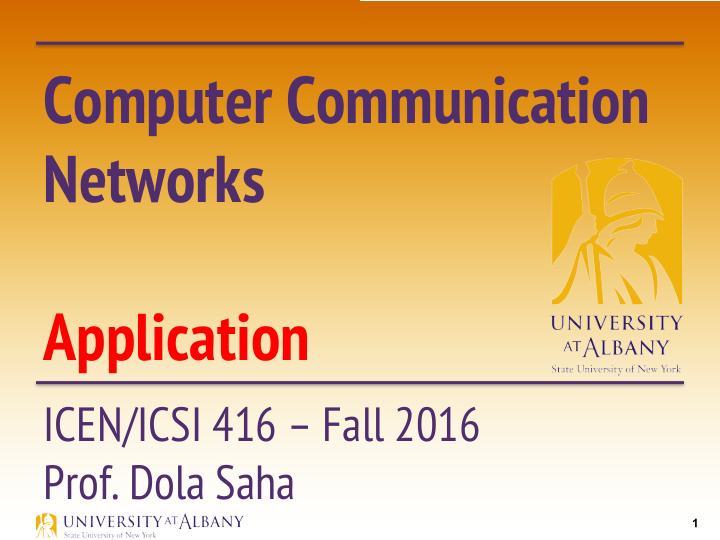 computer communication networks application