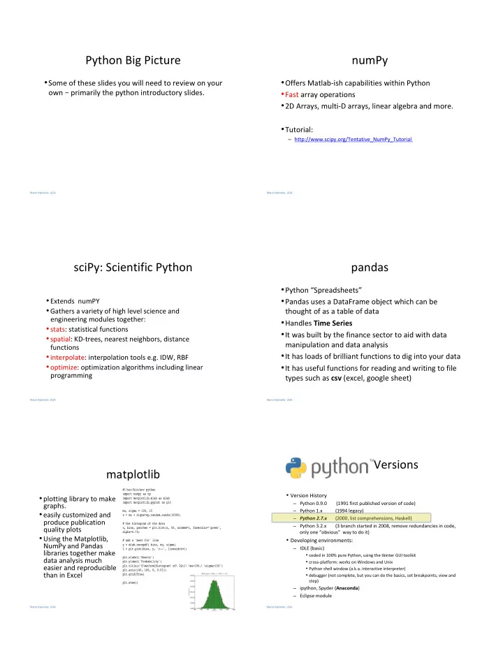 python big picture numpy
