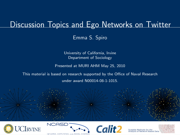 discussion topics and ego networks on twitter
