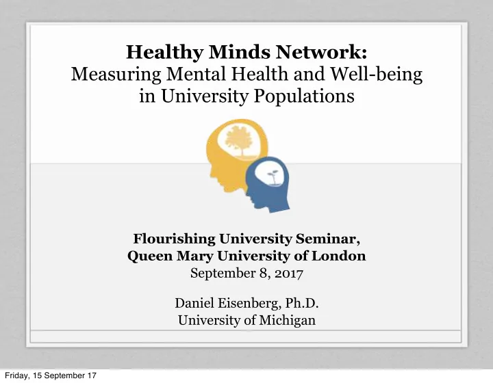healthy minds network measuring mental health and well