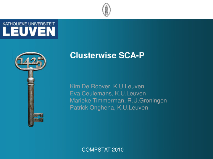 clusterwise sca p