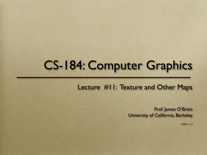 cs 184 computer graphics