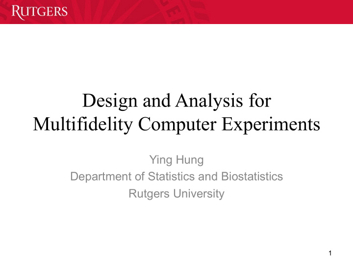 design and analysis for multifidelity computer experiments