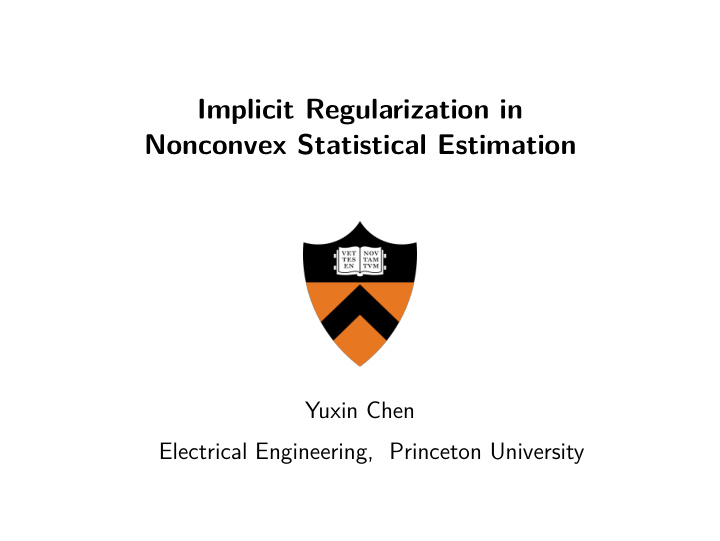 implicit regularization in nonconvex statistical