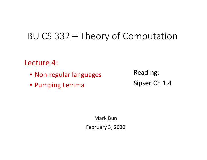 bu cs 332 theory of computation