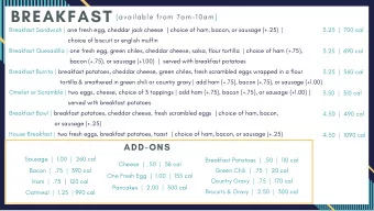 BREAKFAST  Breakfast Sandwich | one fresh egg, cheddar jack cheese  | choice of ham, bacon, or