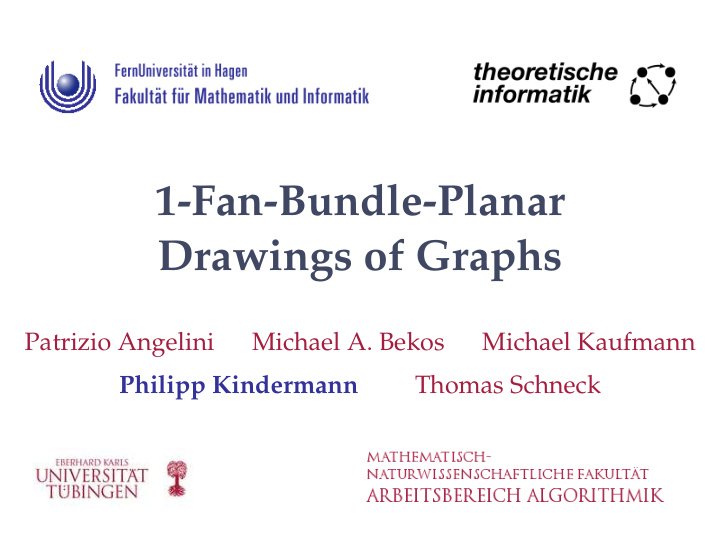 1 fan bundle planar drawings of graphs