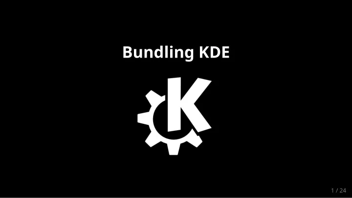 bundling kde