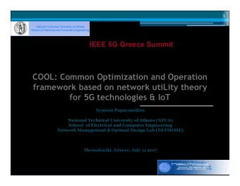 COOL: Common Optimization and Operation  framework based on network utiLity theory  for 5G