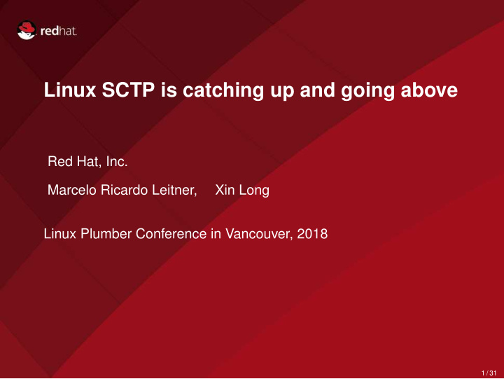 linux sctp is catching up and going above